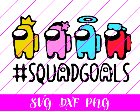 Among Us Squad Goals SVG
