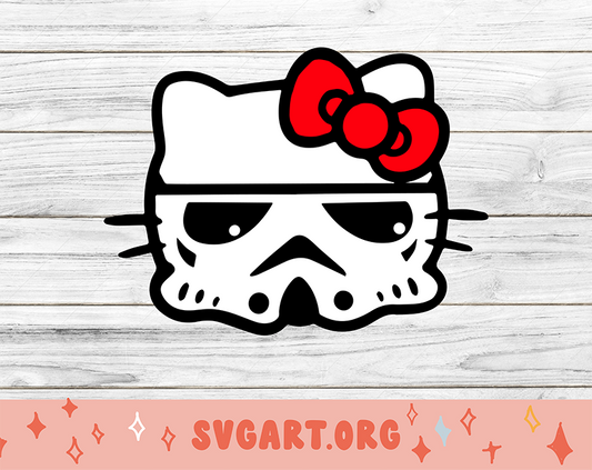 Hello Kitty Storm Trooper SVG