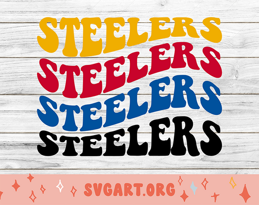 Steelers Wave Font SVG