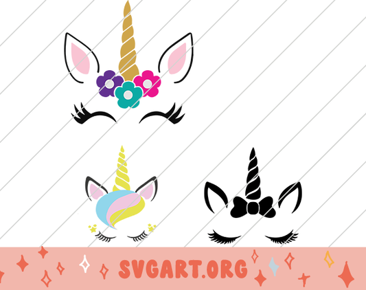 Unicorn Face SVG