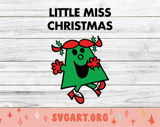 little miss Christmas svg
