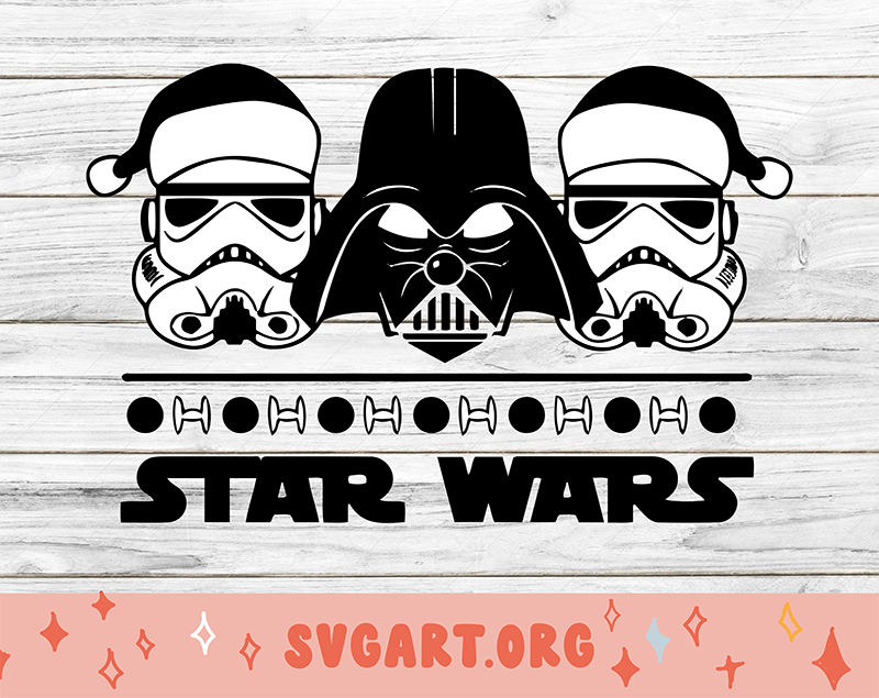 Star Wars Christmas Darth Vader Storm Troopers SVG