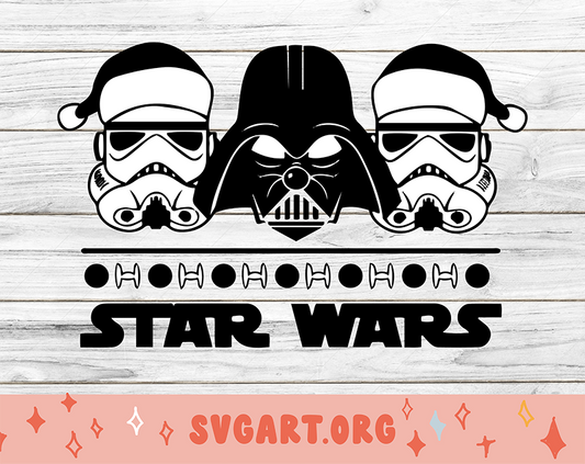 Star Wars Christmas Darth Vader Storm Troopers SVG